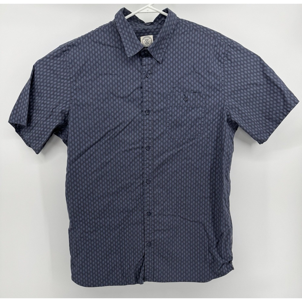 Voyager Shirt‎ Men's Short Sleeve Button Down Pockets Blue Classic Fit Size XL